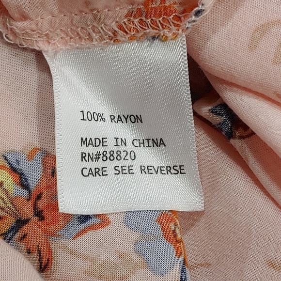 Adrienne Vittadini Sleeveless Summer Floral Business Casual Blouse Sz L - Picture 4 of 5